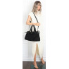 Torebka Damska shopper zamszowa torebka jamnik włoska marka 1255 Czarna