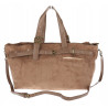 Torebka Damska shopper zamszowa torebka jamnik włoska marka 1255 Beżowa