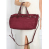 Torebka Damska shopper zamszowa torebka jamnik włoska marka 1255 Bordowa