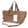 Torebka Damska shopper zamszowa torebka jamnik włoska marka 1255 Beżowa