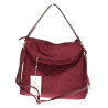 Torebka Damska shopper zamszowa torebka worek włoska marka 8251 Bordowa