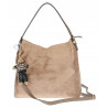 Torebka Damska shopper zamszowa torebka worek włoska marka 8251 Beżowa
