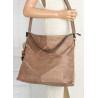 Torebka Damska shopper zamszowa torebka worek włoska marka 8251 Beżowa