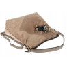 Torebka Damska shopper zamszowa torebka worek włoska marka 8251 Beżowa