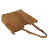 Torebka damska shopper worek zamsz elegancka duża lekka torba H087 Brązowa
