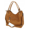 Torebka damska shopper worek zamsz A4 elegancka lekka torba S3999 Brązowa