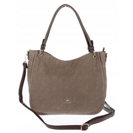 Torebka Damska Worek shopper włoska marka CHARRO pojemna CH3314 Czekoladowa