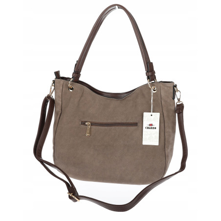 Torebka Damska Worek shopper włoska marka CHARRO pojemna CH3314 Czekoladowa