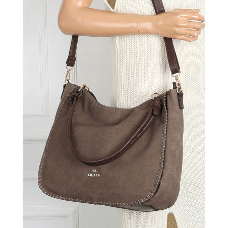 Torebka Damska Worek shopper włoska marka CHARRO pojemna CH3314 Czekoladowa