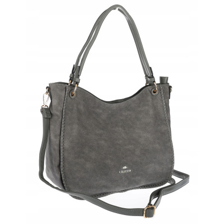 Torebka Damska Worek shopper włoska marka CHARRO pojemna Duża CH3314 Szara