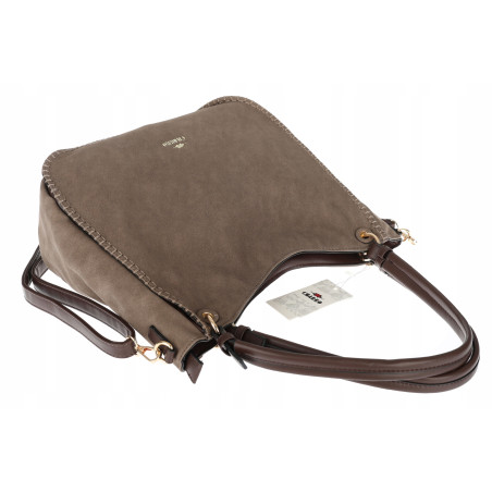 Torebka Damska Worek shopper włoska marka CHARRO pojemna CH3314 Czekoladowa