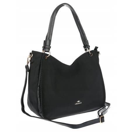 Torebka Damska Worek shopper włoska marka CHARRO pojemna Duża CH3314 Czarna