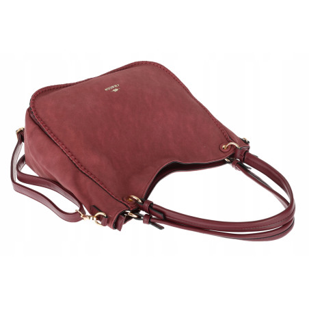 Torebka Damska Worek shopper włoska marka CHARRO pojemna CH3314 Bordowa