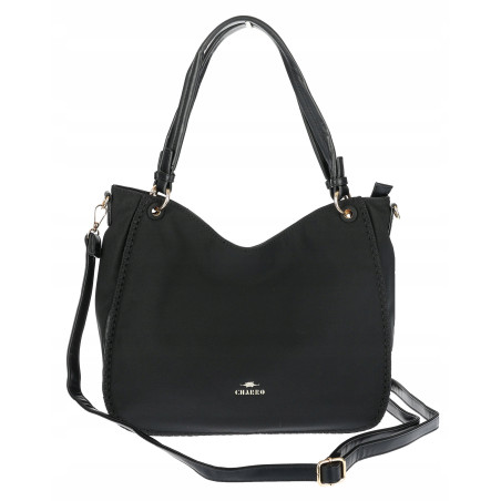 Torebka Damska Worek shopper włoska marka CHARRO pojemna Duża CH3314 Czarna