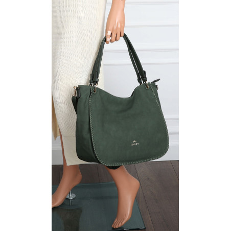 Torebka Damska Worek shopper włoska marka CHARRO pojemna CH3314 Zielona