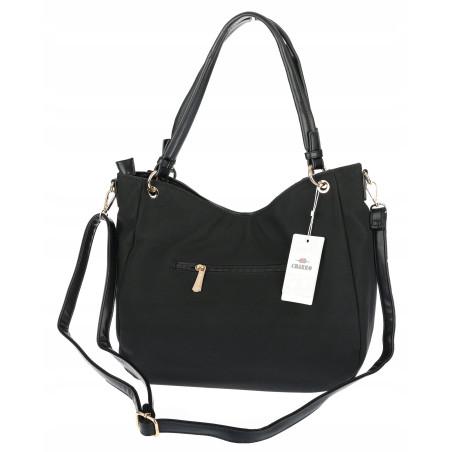 Torebka Damska Worek shopper włoska marka CHARRO pojemna Duża CH3314 Czarna