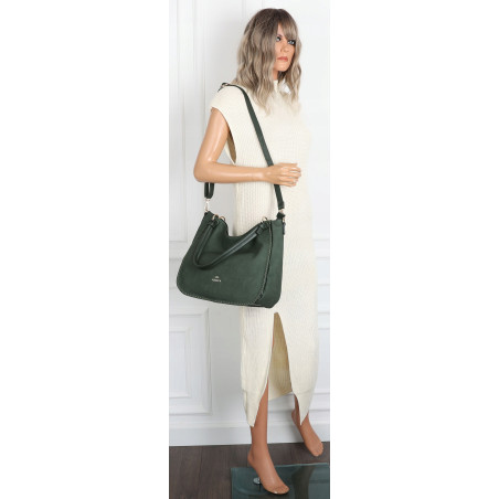 Torebka Damska Worek shopper włoska marka CHARRO pojemna CH3314 Zielona