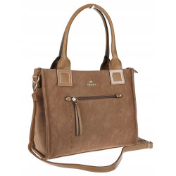 Torebka Damska Listonoszka Shopper Duża A4 włoska marka CHARRO 3313 Brązowa