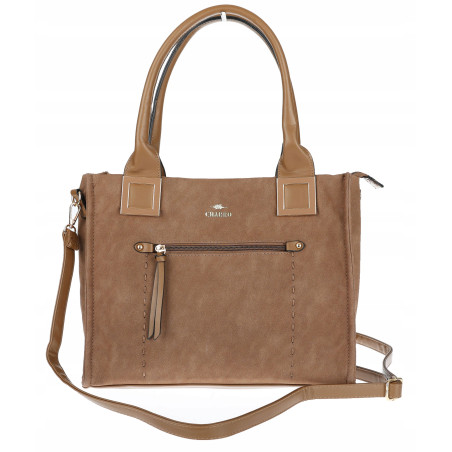 Torebka Damska Listonoszka Shopper Duża A4 włoska marka CHARRO 3313 Brązowa