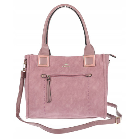 Torebka Damska Listonoszka Shopper Duża A4 włoska marka CHARRO 3313 Różowa