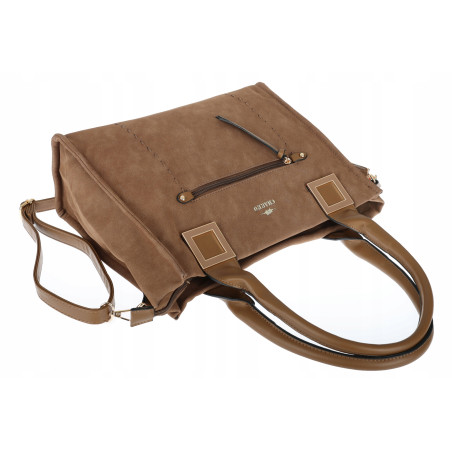 Torebka Damska Listonoszka Shopper Duża A4 włoska marka CHARRO 3313 Brązowa