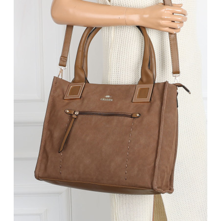 Torebka Damska Listonoszka Shopper Duża A4 włoska marka CHARRO 3313 Brązowa