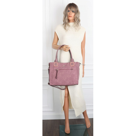 Torebka Damska Listonoszka Shopper Duża A4 włoska marka CHARRO 3313 Różowa