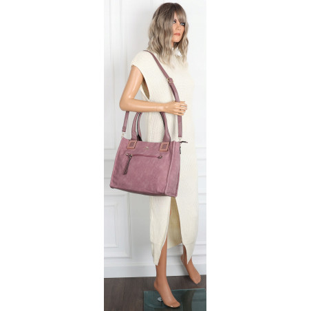 Torebka Damska Listonoszka Shopper Duża A4 włoska marka CHARRO 3313 Różowa
