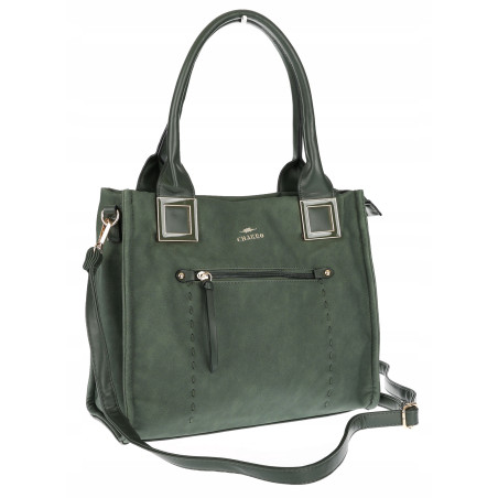 Torebka Damska Listonoszka Shopper A4 duża włoska marka CHARRO 3313 Zielona