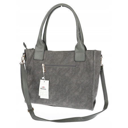 Torebka Damska Listonoszka Shopper A4 duża włoska marka CHARRO 3313 Szara