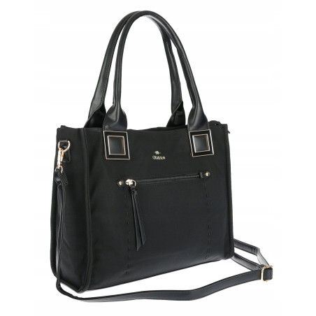 Torebka Damska Listonoszka Shopper A4 duża włoska marka CHARRO 3313 Czarna
