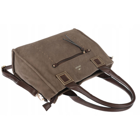 Torebka Damska Listonoszka Shopper A4 włoska marka CHARRO 3313 Czekoladowa