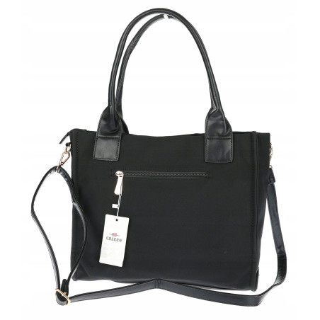 Torebka Damska Listonoszka Shopper A4 duża włoska marka CHARRO 3313 Czarna