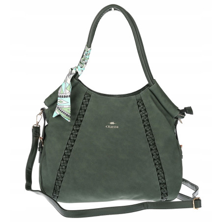 Torebka Damska Worek shopper włoska marka CHARRO pojemna CH3310 Zielona