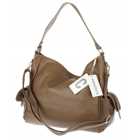 Torebka Damska Shopperka Pojemna Modna Torba Listonoszka 9560 Brązowa