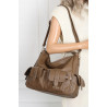 Torebka Damska Shopperka Pojemna Modna Torba Listonoszka 9560 Brązowa