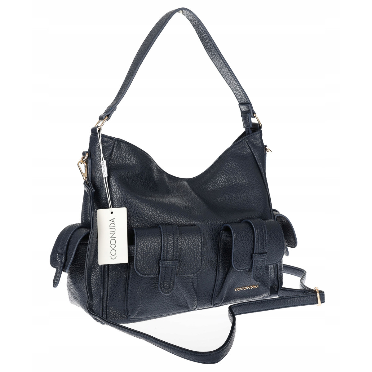 Torebka Damska Shopperka Pojemna Modna Torba Listonoszka 9560 Niebieska