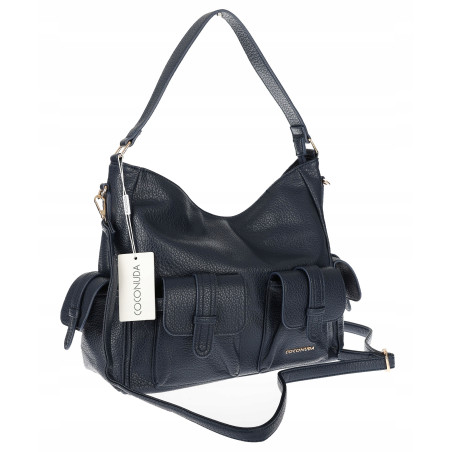 Torebka Damska Shopperka Pojemna Modna Torba Listonoszka 9560 Niebieska