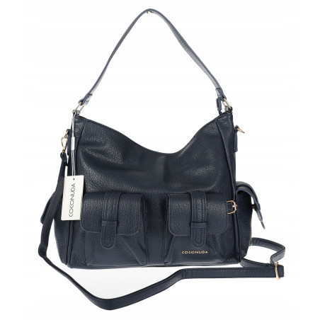 Torebka Damska Shopperka Pojemna Modna Torba Listonoszka 9560 Niebieska