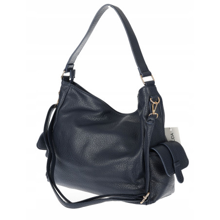 Torebka Damska Shopperka Pojemna Modna Torba Listonoszka 9560 Niebieska