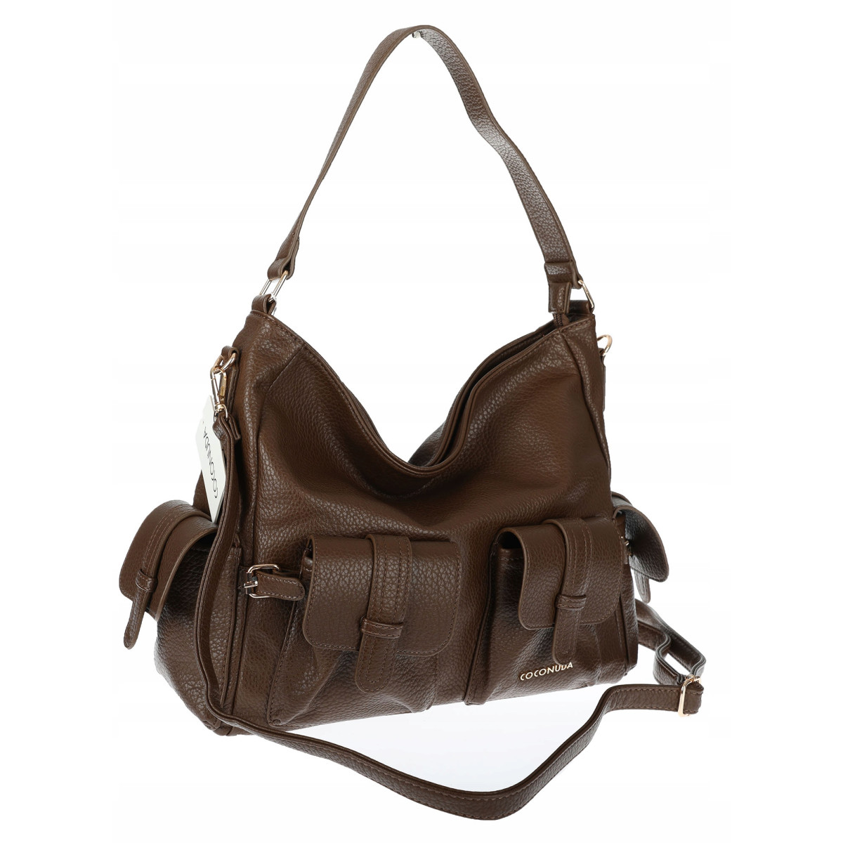 Torebka Damska Shopperka Pojemna Modna Torba Listonoszka 9560 Czekoladowa