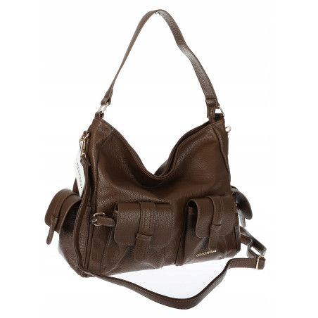 Torebka Damska Shopperka Pojemna Modna Torba Listonoszka 9560 Czekoladowa