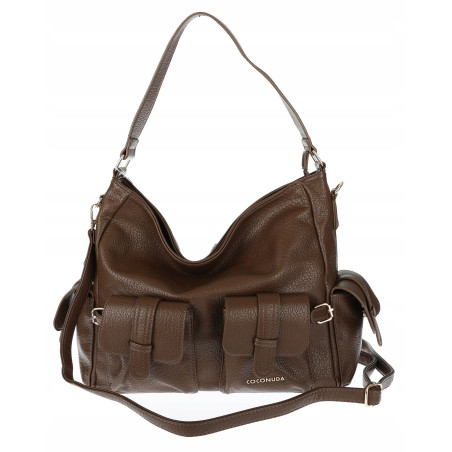 Torebka Damska Shopperka Pojemna Modna Torba Listonoszka 9560 Czekoladowa