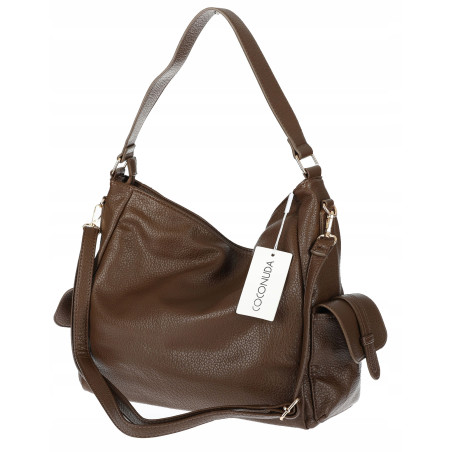 Torebka Damska Shopperka Pojemna Modna Torba Listonoszka 9560 Czekoladowa