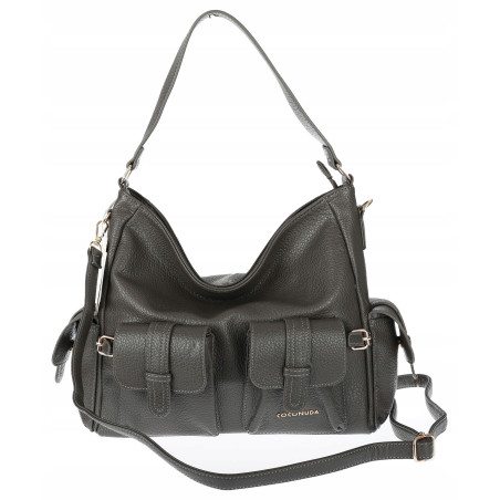 Torebka Damska Shopperka Pojemna A4 Modna Torba Listonoszka 9560 Szara