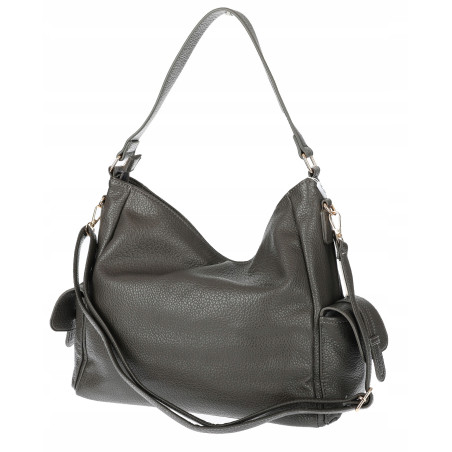 Torebka Damska Shopperka Pojemna A4 Modna Torba Listonoszka 9560 Szara