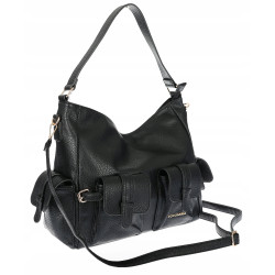 Torebka Damska Shopperka Pojemna A4 Modna Torba Listonoszka 9560 Czarna