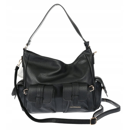 Torebka Damska Shopperka Pojemna A4 Modna Torba Listonoszka 9560 Czarna