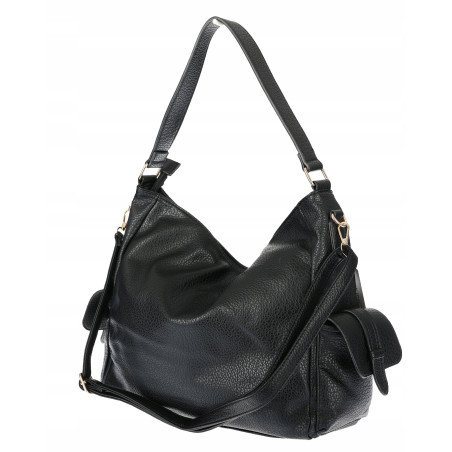 Torebka Damska Shopperka Pojemna A4 Modna Torba Listonoszka 9560 Czarna