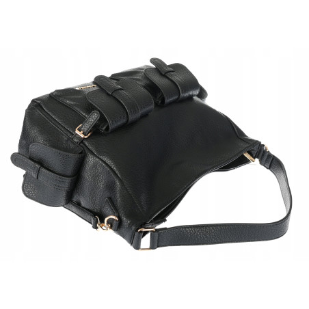 Torebka Damska Shopperka Pojemna A4 Modna Torba Listonoszka 9560 Czarna